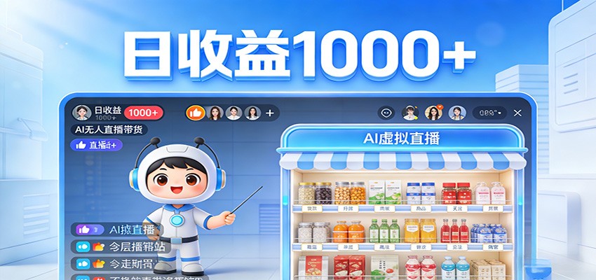 不用露脸不用说话，24小时自动卖货赚钱，全天自动直播，收益看得见 - 来及网络