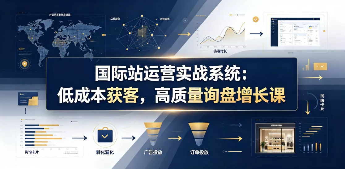 国际站运营实战系统：低成本获客，高质量询盘增长课(更新26年) - 来及网络
