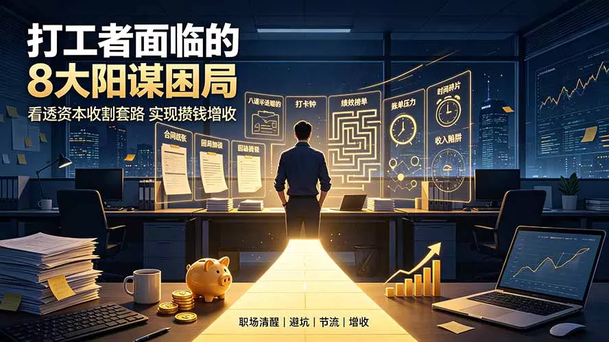 付费文章：打工者面临的8大阳谋困局，看透资本收割套路实现攒钱增收 - 来及网络