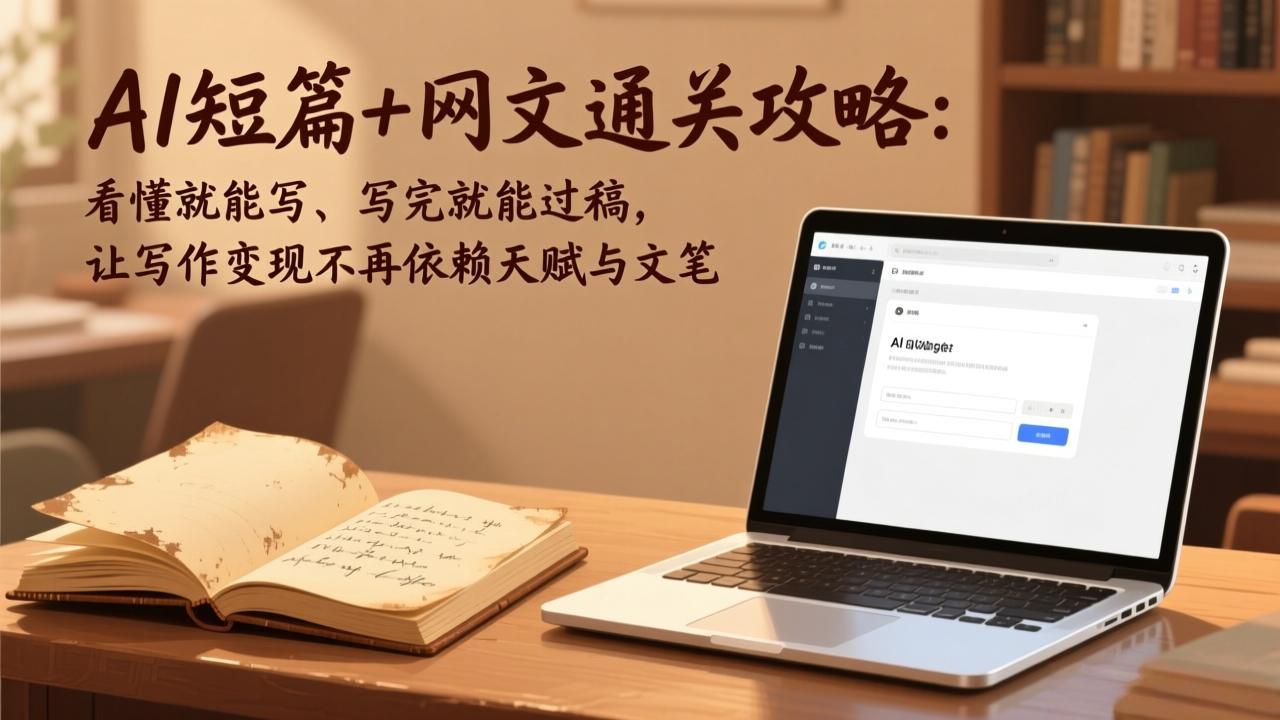 AI短篇+网文通关攻略-更新4月：看懂就能写、写完就能过稿，让写作变现不再依赖天赋与文笔 - 来及网络