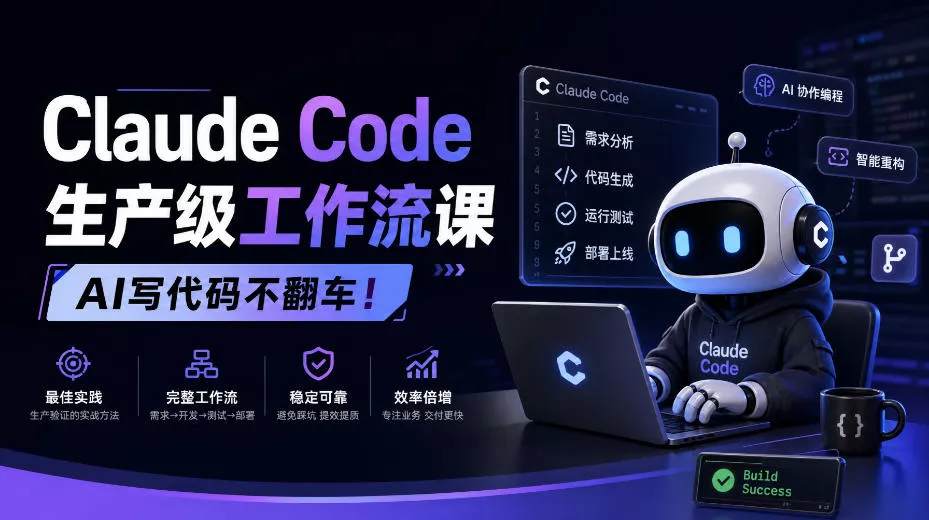 Claude Code生产级工作流课，AI写代码不翻车！【原创双语字幕】 - 来及网络