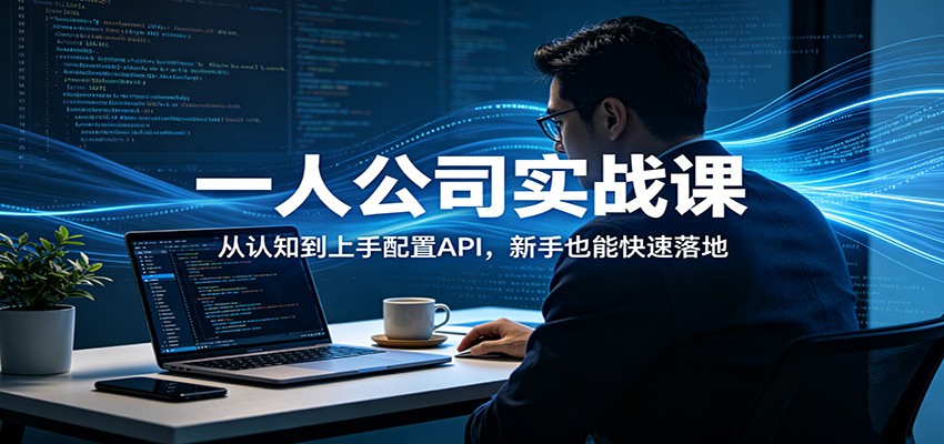 一人公司实战课：从认知到上手配置API，新手也能快速落地 - 来及网络
