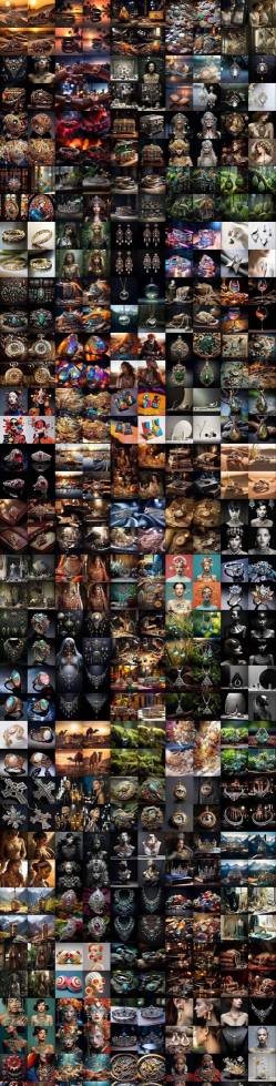 460+专业Midjourney珠宝摄影AI提示词戒指，项链-耳环-手链-宝石等，立即开始创作珠宝艺术