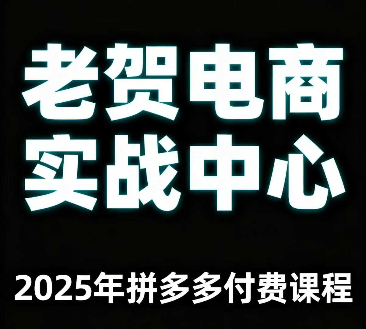 老贺电商2025年拼多多付费课程，用通俗易懂的方法告诉你多多怎么玩 - 来及网络