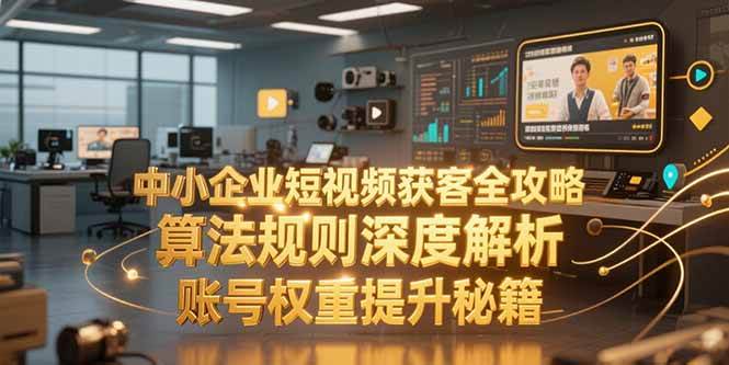 （15326期）中小企业短视频获客全攻略，算法规则深度解析，账号权重提升秘籍 - 来及网络