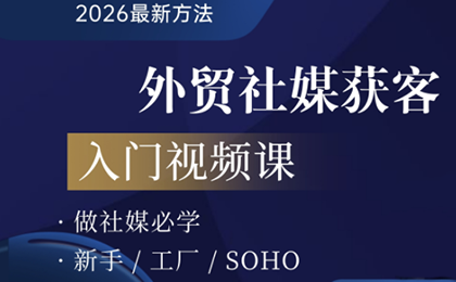 2026外贸社媒获客入门课 - 来及网络