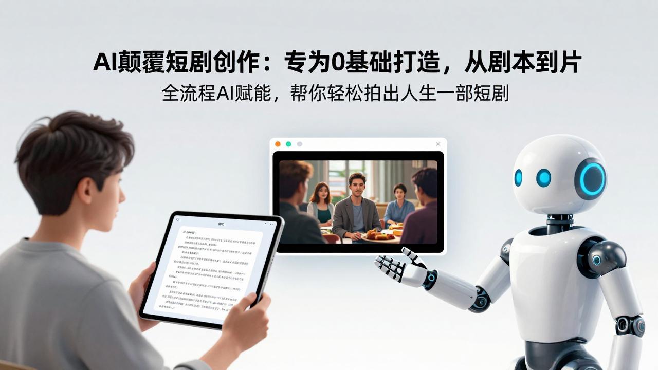 AI颠覆短剧创作：专为0基础打造，从剧本到成片全流程AI赋能，帮你轻松拍出人生第一部短剧 - 来及网络