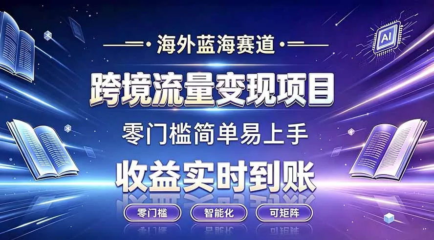 海外蓝海赛道 跨境流量变现项目 收益实时到账 零门槛简单易上手 - 来及网络
