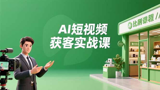 AI短视频获客实战课，数字人创作、实体行业应用、精准引流，30天获取客源月入6万+ - 来及网络