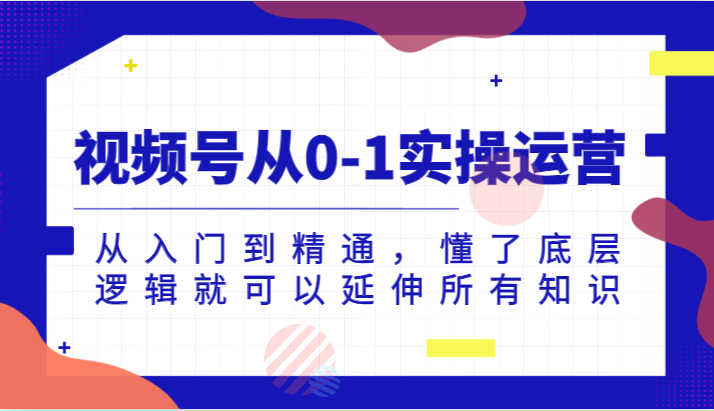 视频号从0-1实操运营，从入门到精通，懂了底层逻辑就可以延伸所有知识（更新2024.7） - 来及网络