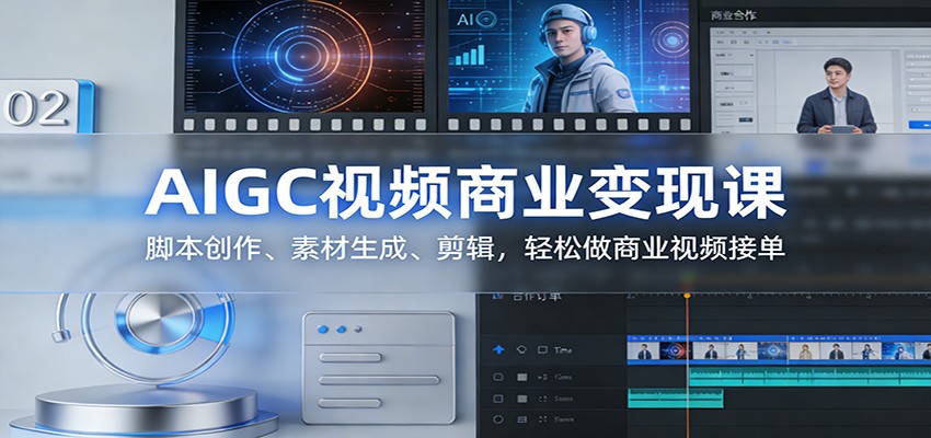 AIGC视频商业变现课：脚本创作、素材生成、剪辑，轻松做商业视频接单 - 来及网络