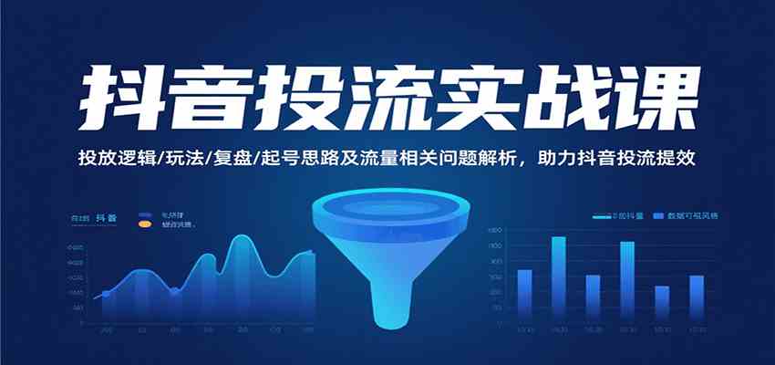 抖音投流实战课，投放逻辑/玩法/复盘/起号思路及流量相关问题解析，助力抖音投流提效 - 来及网络