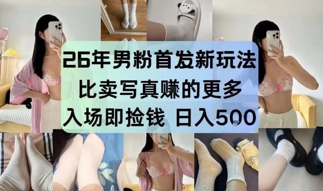 26年男粉首发最新3.0玩法，独此一家，比卖写真賺的更多，入场即捡钱，日入5张【揭秘】 - 来及网络