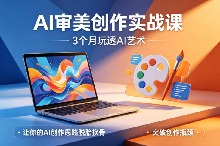 AI审美创作实战课，3个月玩透AI艺术，让你的AI创作思路脱胎换骨，突破创作瓶颈 - 来及网络