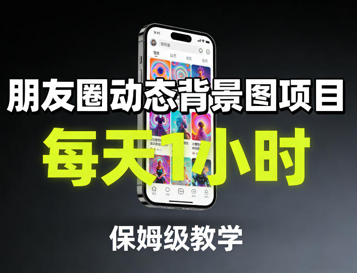 朋友圈动态背景图项目，每天1小时，保姆级教学 - 来及网络