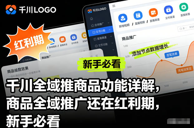 千川全域推商品功能详解，商品全域推广还在红利期，新手必看 - 来及网络