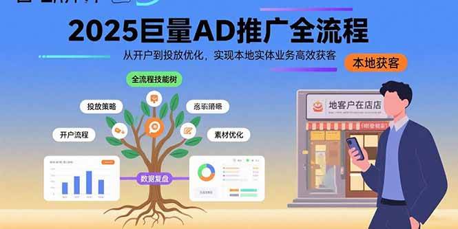 （15608期）2025巨量AD推广全流程，从开户到投放优化，实现本地实体业务高效获客 - 来及网络