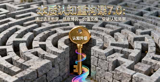 本质认知重构课7.0：通过语言哲学、信息博弈、价值交换，突破认知局限 - 来及网络