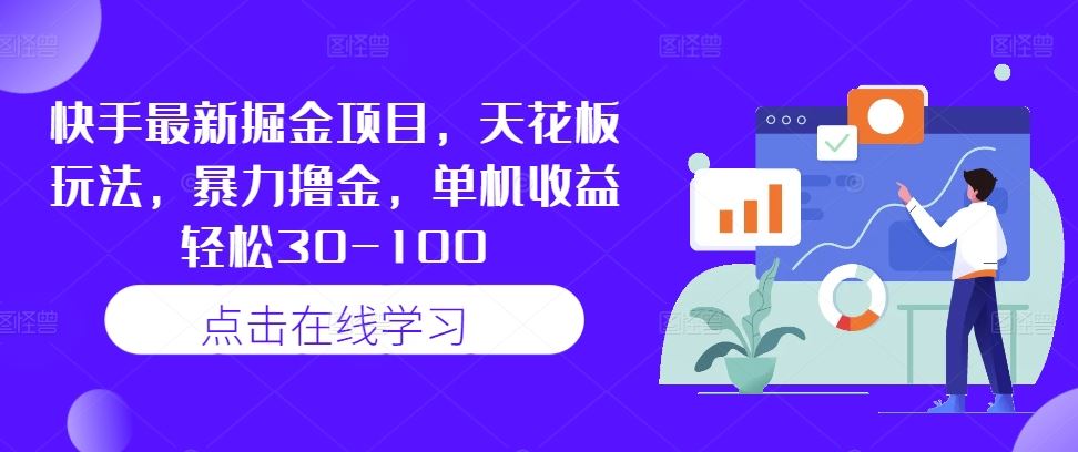 快手最新掘金项目，天花板玩法，暴力撸金，单机收益轻松30-100 - 来及网络