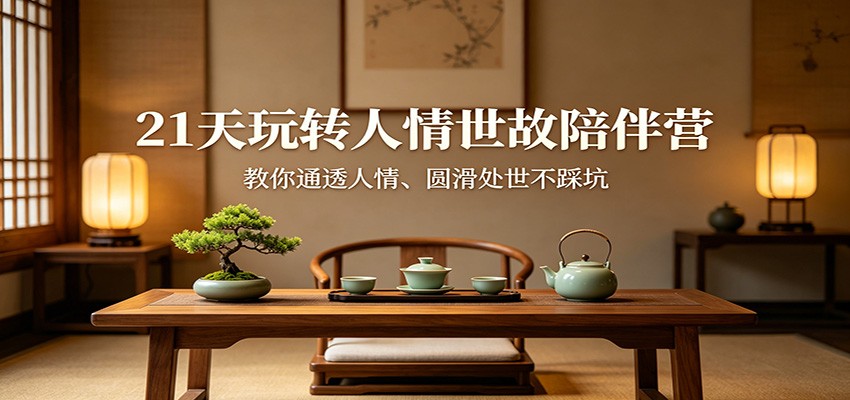 21天玩转人情世故陪伴营：教你通透人情、圆滑处世不踩坑 - 来及网络