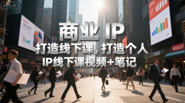 商业IP打造线下课，打造个人 IP线下课视频+笔记 - 来及网络