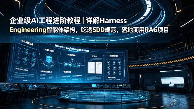 企业级AI工程进阶教程｜详解Harness Engineering智能体架构，吃透SDD规范，落地商用RAG项目 - 来及网络