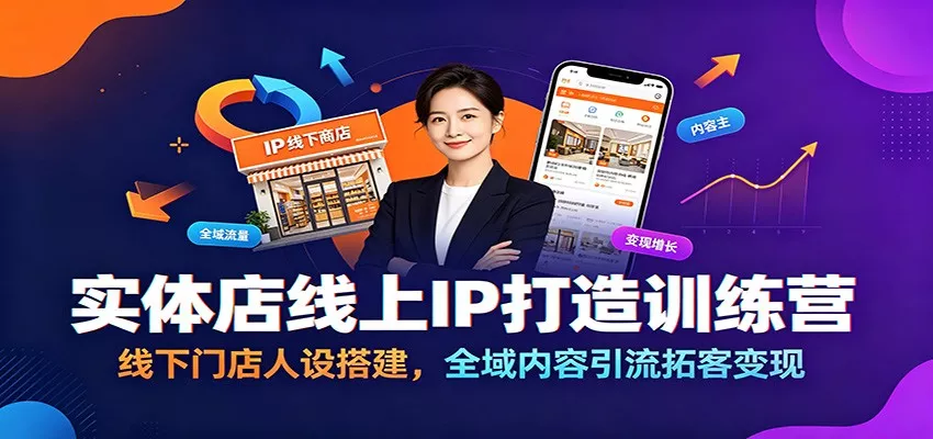 实体店线上IP打造训练营：线下门店人设搭建，全域内容引流拓客变现 - 来及网络