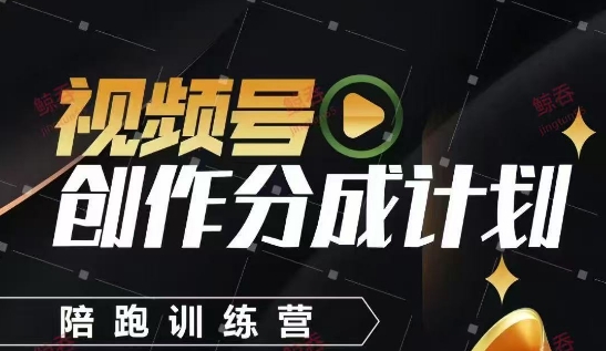 视频号创作分成计划陪跑训练营，手把手教会你如何制作视频，细水长流型项目 - 来及网络