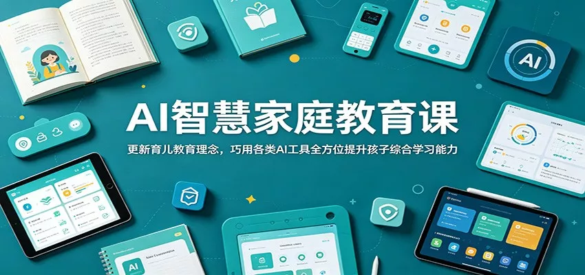 AI智慧家庭教育课：更新育儿教育理念，巧用各类AI工具全方位提升孩子综合学习能力 - 来及网络