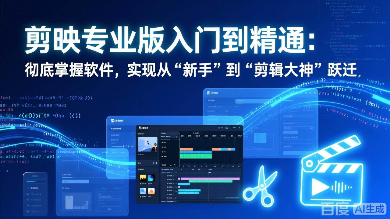（17321期）剪映专业版入门到精通：彻底掌握软件，实现从“新手”到“剪辑大神”跃迁 - 来及网络