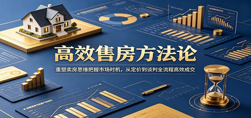 高效售房方法论：重塑卖房思维把握市场时机，从定价到谈判全流程高效成交 - 来及网络