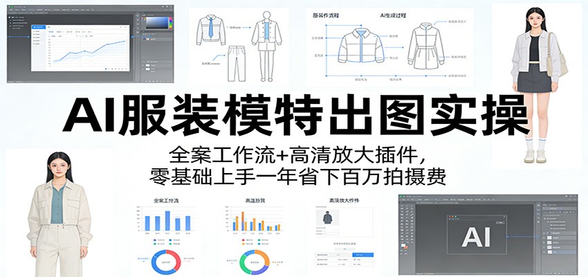 AI服装模特出图实操：全案工作流+ 高清放大插件，零基础上手一年省下百万拍摄费 - 来及网络