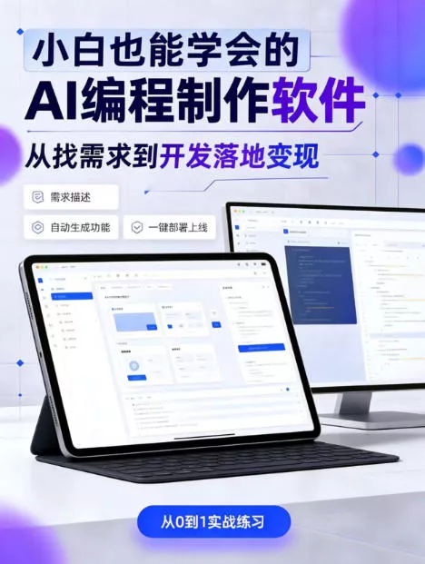 手把手教会你ai编程制作软件到变现全路径，零基础小白轻松上手，从找需求到开发落地变现【揭秘】 - 来及网络