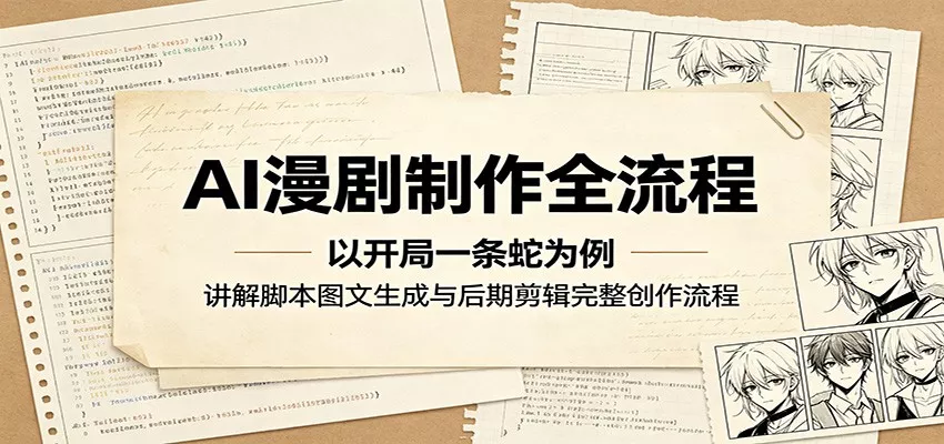 AI漫剧制作全流程：以开局一条蛇为例，讲解脚本图文生成与后期剪辑完整创作流程 - 来及网络