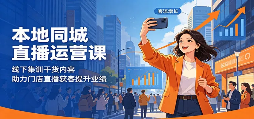 本地同城直播运营课：线下集训干货内容，助力门店直播获客提升业绩 - 来及网络