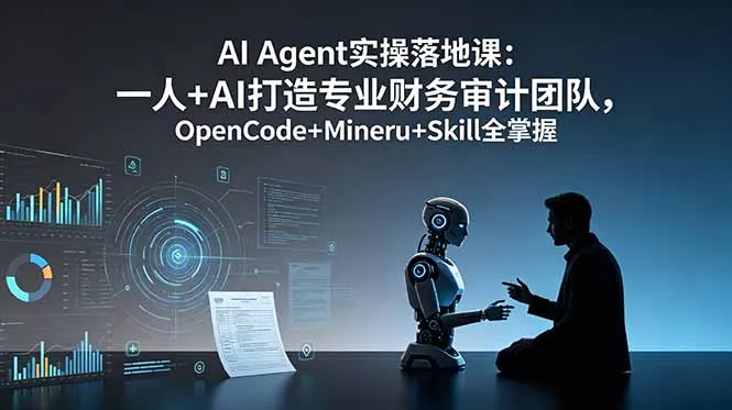 AI Agent实操落地课：一人+AI打造专业财务审计团队，OpenCode+Mineru+Skill全掌握 - 来及网络