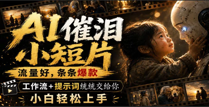 AI催泪小短片，流量好，条条爆款，工作流+提示词统统交给你，小白轻松上手 - 来及网络
