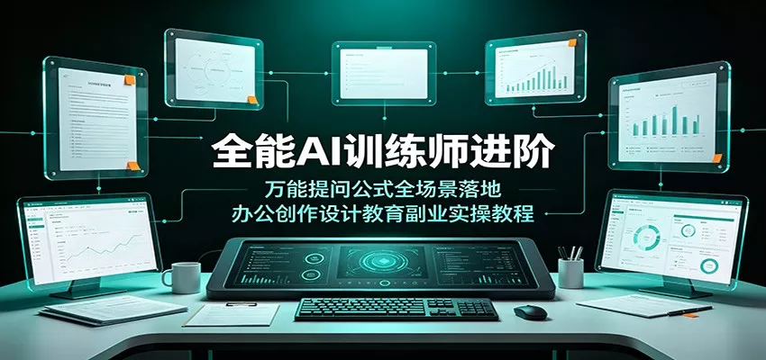 全能AI训练师进阶：万能提问公式全场景落地，办公创作设计教育副业实操教程 - 来及网络