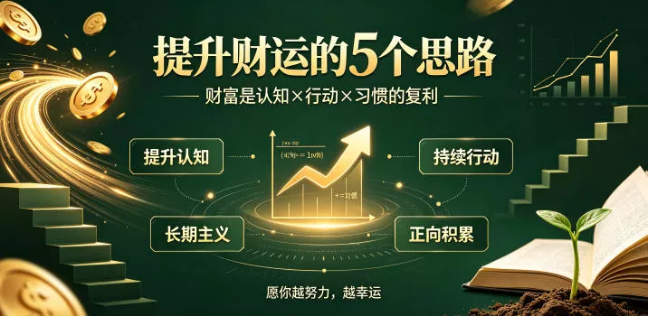 付费文章：提升财运的5个思路——财富是认知x行动x习惯的复利，愿你越努力，越幸运 - 来及网络
