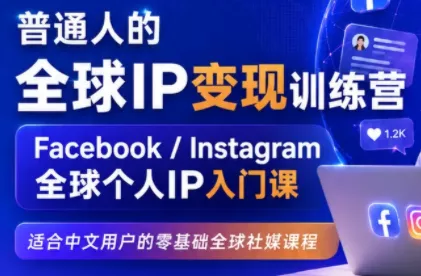 建立海外社媒底层逻辑，打造能变现的个人IP - 来及网络