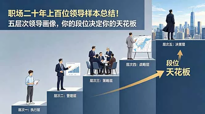 付费文章：职场二十年上百位领导样本总结！五层次领导画像，你的段位决定你的天花板 - 来及网络