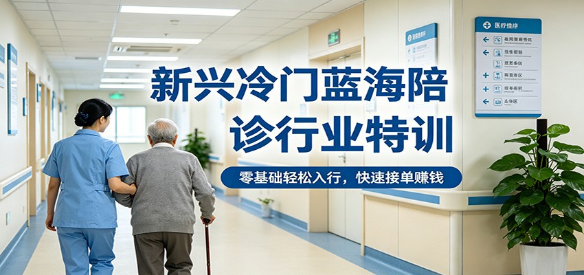 新兴冷门蓝海陪诊行业特训，零基础轻松入行，快速接单赚钱 - 来及网络