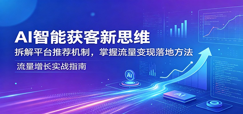 AI智能获客新思维：拆解平台推荐机制，掌握流量变现落地方法 - 来及网络