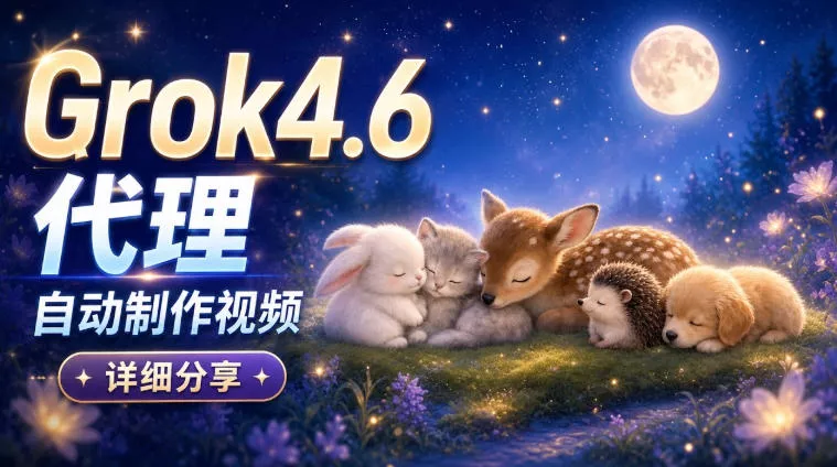 Grok 4.6代理自动制作视频！从提示词到成片全流程详细分享｜AI Agent实操分享 - 来及网络