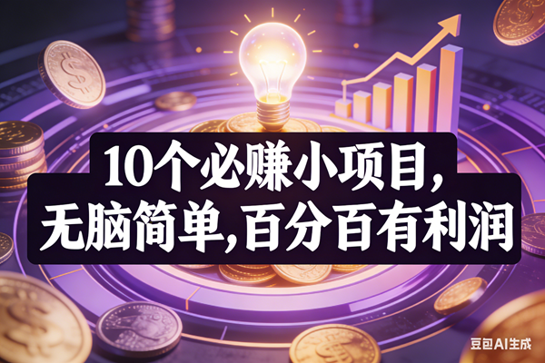 （17169期）10个必赚小项目，无脑简单，百分百有利润，副业首选，日入200+ - 来及网络