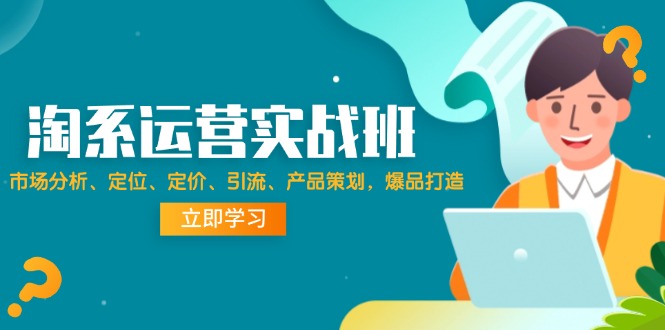 （12186期）淘系运营实战班：市场分析、定位、定价、引流、产品策划，爆品打造 - 来及网络