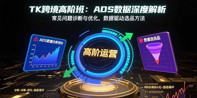 （15809期）TK跨境高阶班：ADS数据深度解析，常见问题诊断与优化，数据驱动选品方法 - 来及网络
