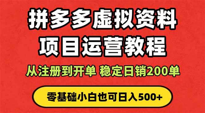 （16220期）拼多多开店运营课程： 蓝海变现玩法，轻松实现睡后收入 零基础小白也可… - 来及网络