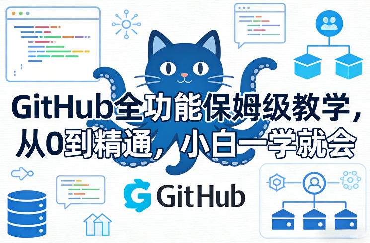 GitHub全功能保姆级教学，从0到精通，小白一学就会 - 来及网络