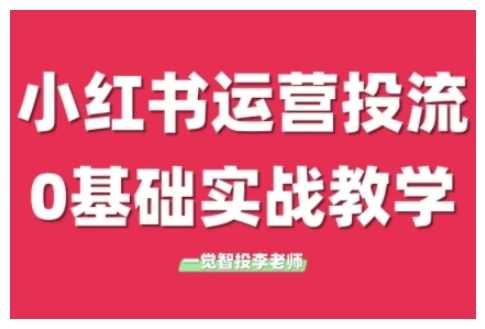小红书运营投流，小红书广告投放从0到1的实战课，学完即可开始投放 - 来及网络